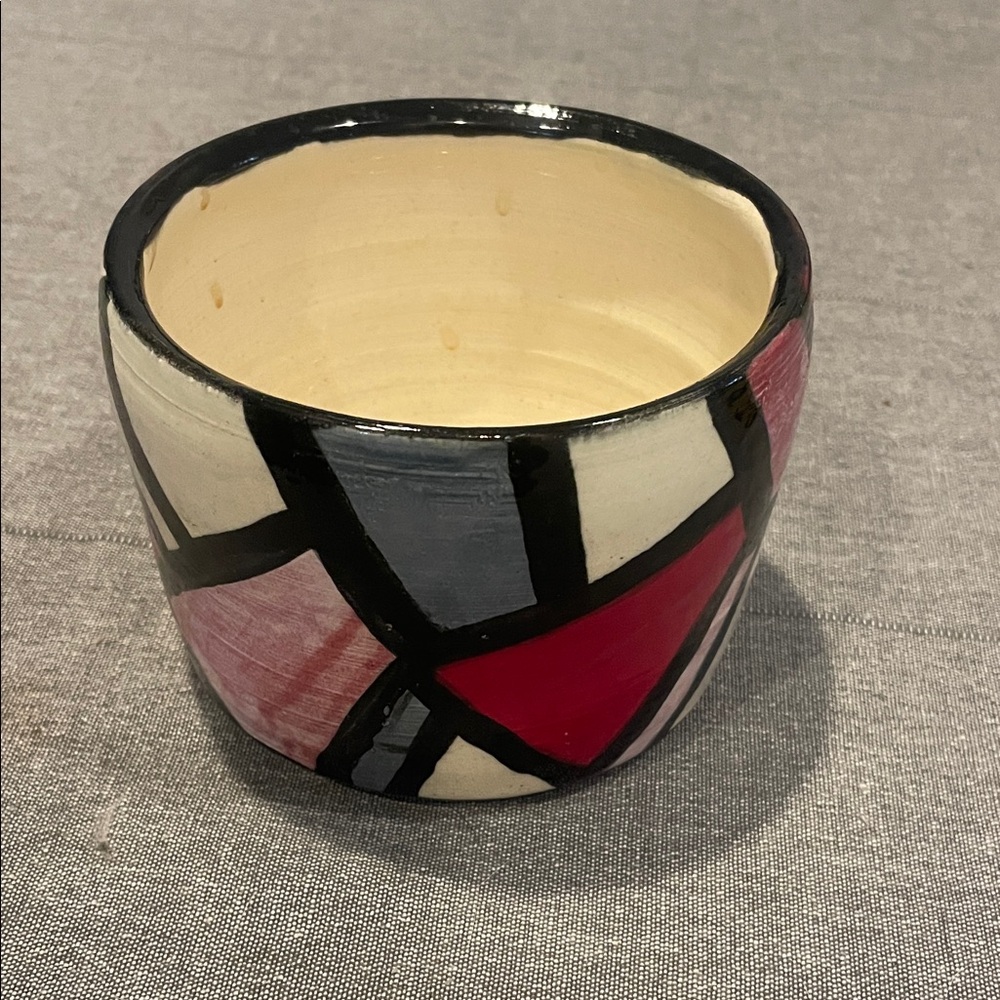 Hand Crafted pottery Black and Red Ceramic Bowl